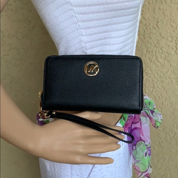 Michael Kors Fulton Lg Flat Phone Case Wristlet - Picture 10 of 16